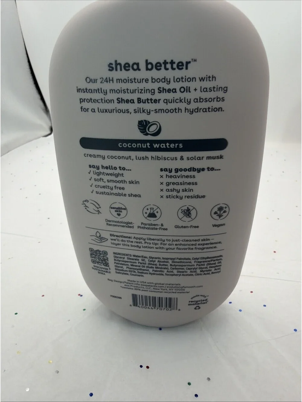 eos Shea Better Body Lotion Coconut Waters 16 oz 24H Moisture Shea Butter NEW